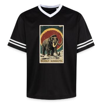 Mammouths Mammouth - T-shirt de foot unisexe en mesh - noir/blanc - Devant - AI Model Female 172 light (172cm) & AI Model Male 185 light (185cm)