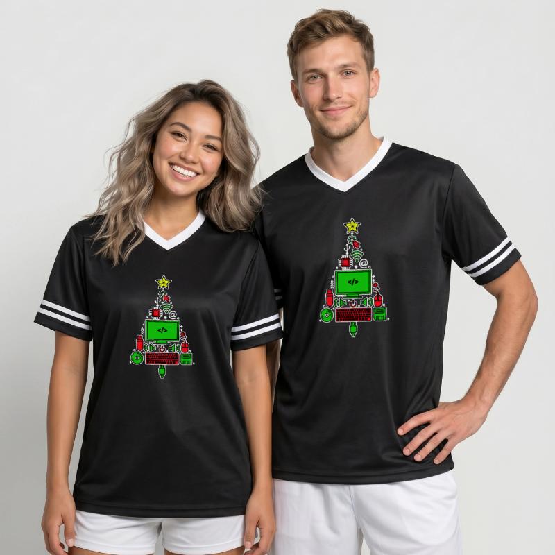 Code Debug Scripting Developer Computer Geek Unisex Football Style Mesh T-Shirt