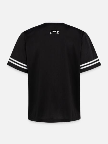 Bachelor Party Emblem / Logo - Unisex Football Style Mesh T-Shirt - black/white