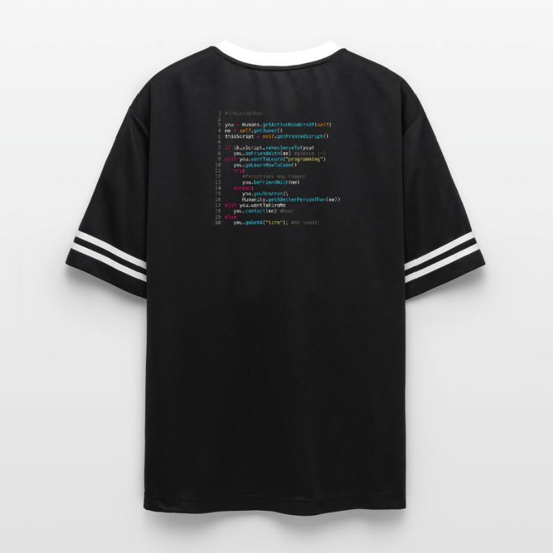 Be friends with programmers (in Python) Unisex Football Style Mesh T-Shirt