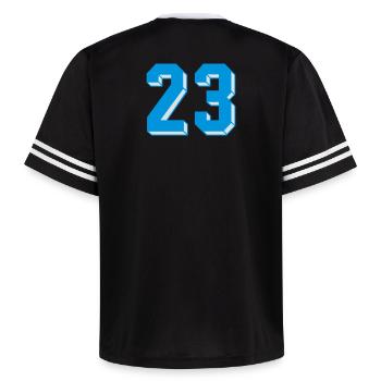dreiundzwanzig - T-shirt de foot unisexe en mesh - noir/blanc - Dos - AI Model Male 185 light (185cm)