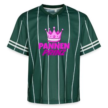 Breakdown Prince – King of Misfortunes - Unisex Football Style Mesh T-Shirt - darkgreen/white - Front - AI Model Female 172 light (172cm) & AI Model Male 185 light (185cm)