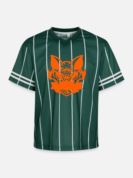 Fledermaus E-Sport Logo - Unisex Football Style Mesh T-Shirt - darkgreen/white