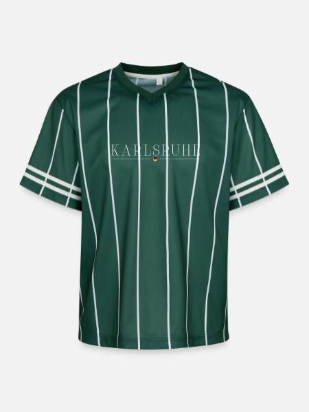 Karlsruhe Fan T-Shirt – For Real Fans - Unisex fodbold-T-shirt i mesh - mørkegrøn/hvid
