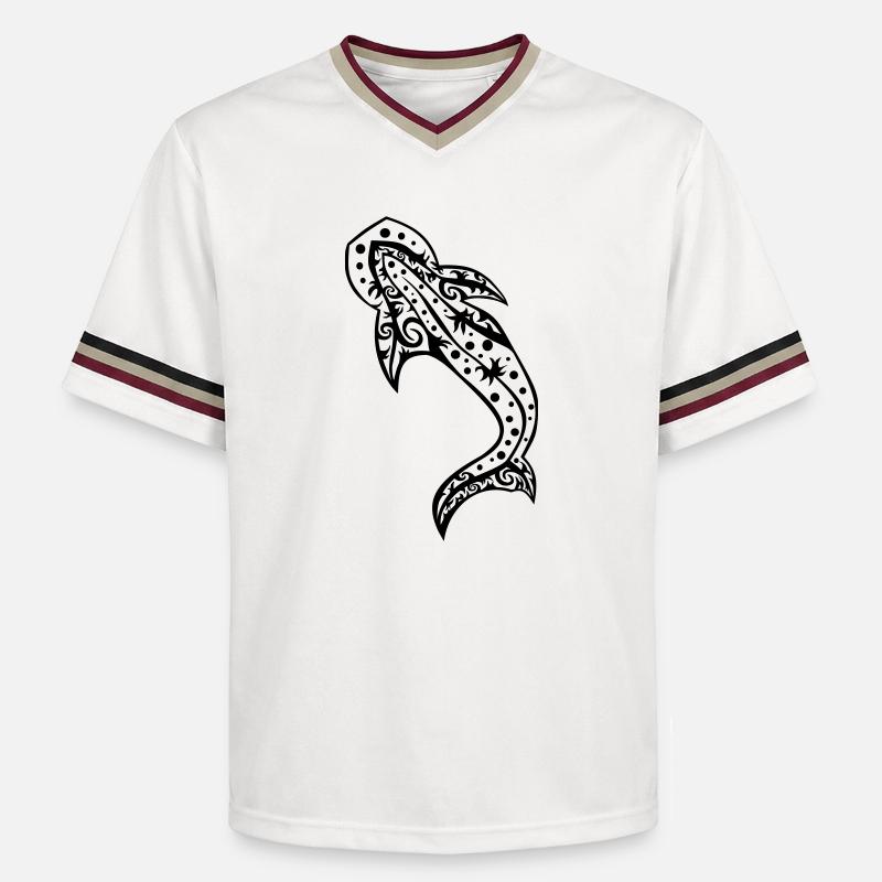 Requin-baleine - T-shirt de foot unisexe en mesh - blanc cassé/bordeaux