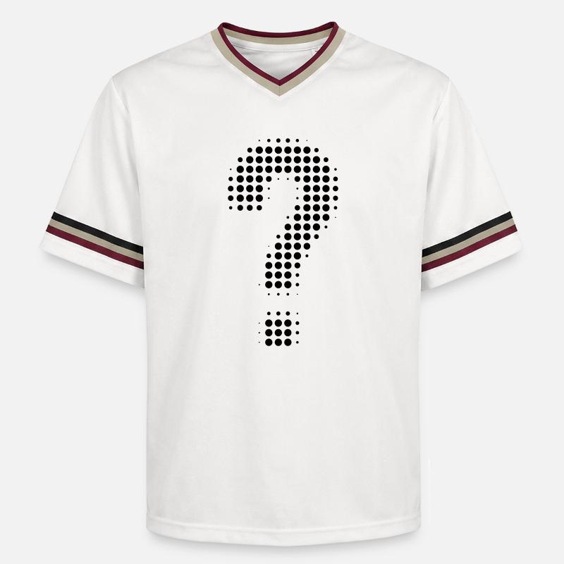 Optique pixel point d’interrogation - T-shirt de foot unisexe en mesh - blanc cassé/bordeaux