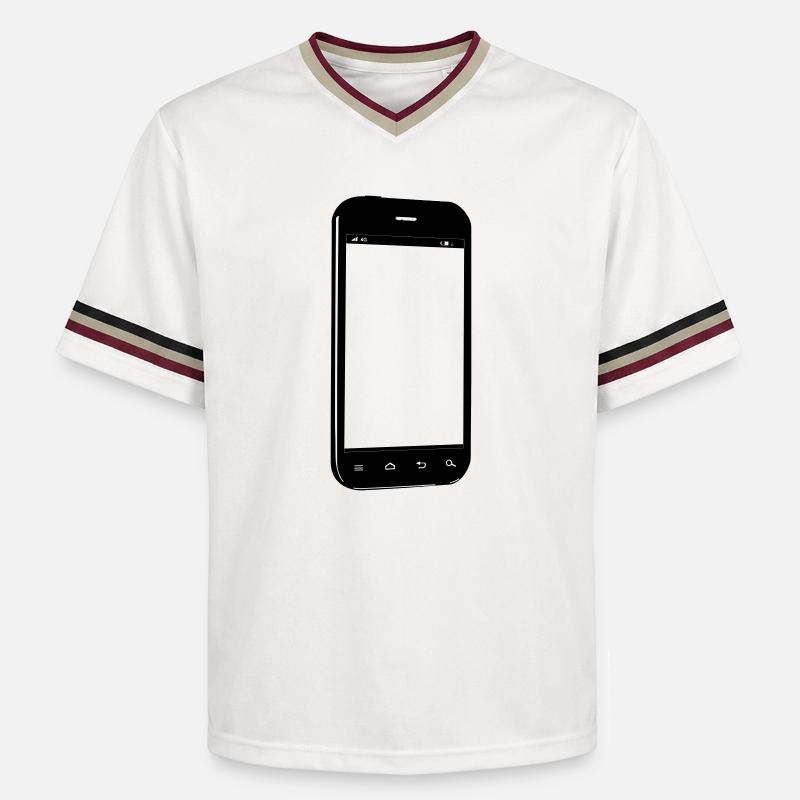 Smartphone - T-shirt de foot unisexe en mesh - blanc cassé/bordeaux