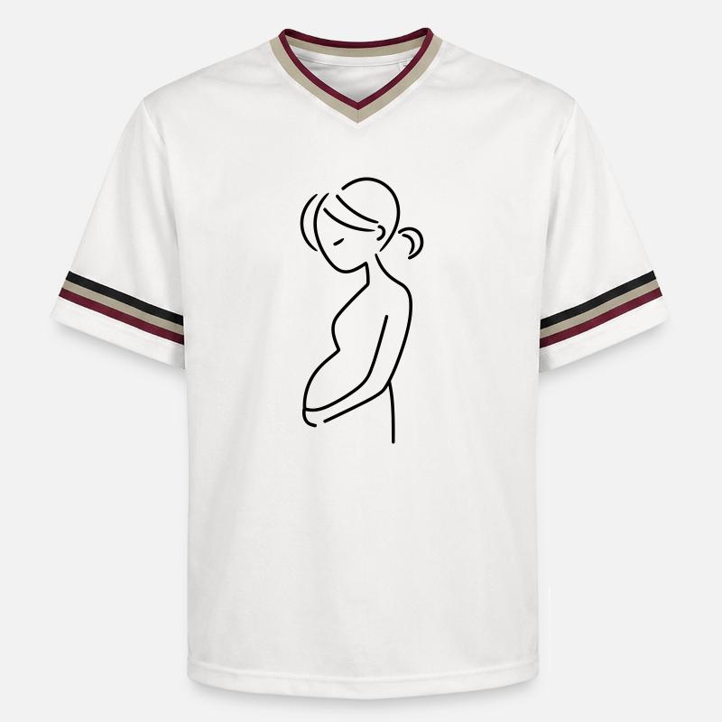 enceinte - T-shirt de foot unisexe en mesh - blanc cassé/bordeaux