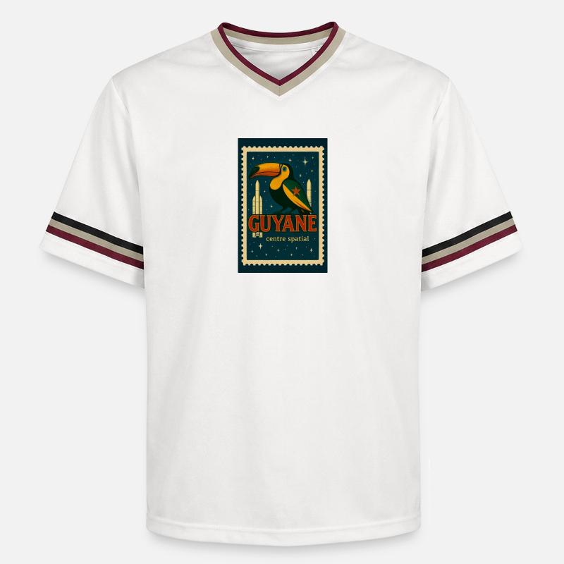 Toucan Spatial Guyane - T-shirt de foot unisexe en mesh - blanc cassé/bordeaux