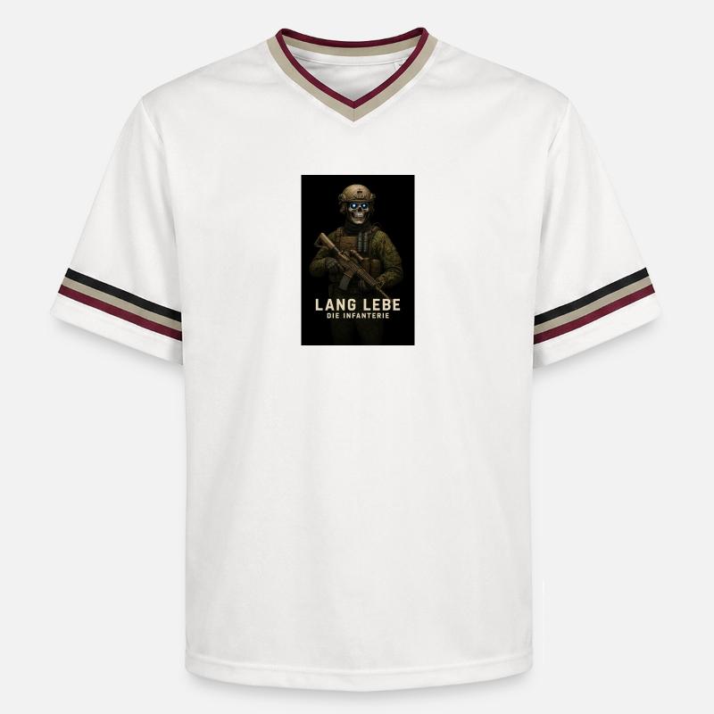 Vive le squelette d’infanterie - T-shirt de foot unisexe en mesh - blanc cassé/bordeaux