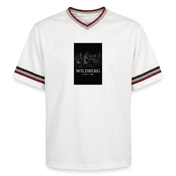 Wildberg Historical Landscape - Unisex Football Style Mesh T-Shirt - offwhite/burgundy - Front - AI Model Male 178 light (178cm) & AI Model Male 178 dark (178cm)