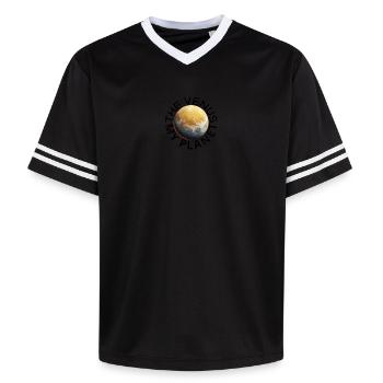 Venus Inspired Motif - Unisex Football Style Mesh T-Shirt - offwhite/burgundy - Front - AI Model Male 178 light (178cm) & AI Model Male 178 dark (178cm)