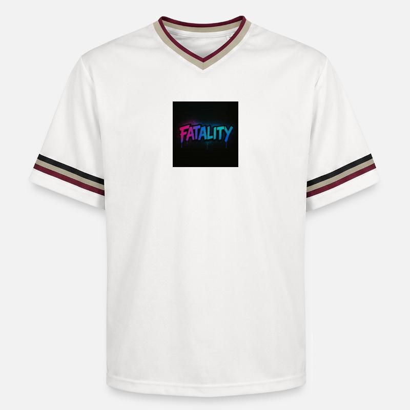 Fatality_Graph - T-shirt de foot unisexe en mesh - blanc cassé/bordeaux