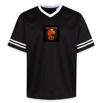 Findu Fashion - Unisex Football Style Mesh T-Shirt - offwhite/burgundy - Front - AI Model Male 178 light (178cm) & AI Model Male 178 dark (178cm)