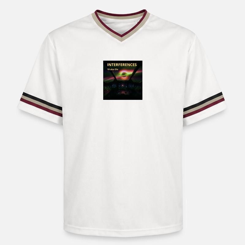 Interferences Cockpit Nebula - T-shirt de foot unisexe en mesh - blanc cassé/bordeaux