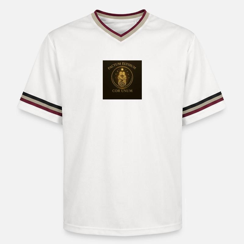 Pactum Elysium - T-shirt de foot unisexe en mesh - blanc cassé/bordeaux