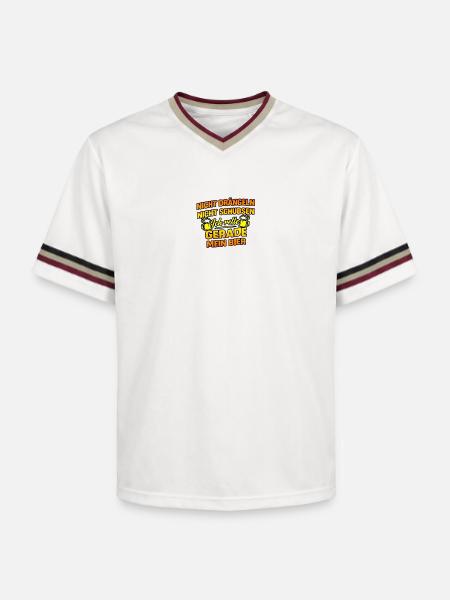 Saving beer - Unisex Football Style Mesh T-Shirt - offwhite/burgundy
