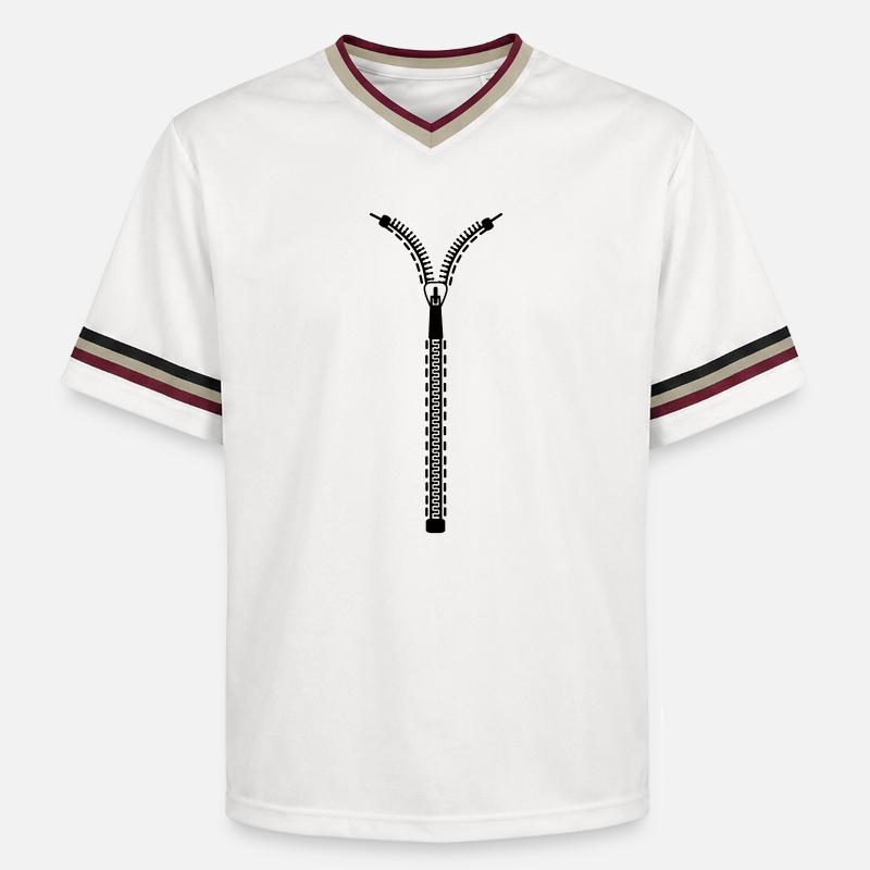 Fermeture éclair - T-shirt de foot unisexe en mesh - blanc cassé/bordeaux