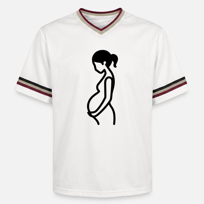 enceinte - T-shirt de foot unisexe en mesh - blanc cassé/bordeaux