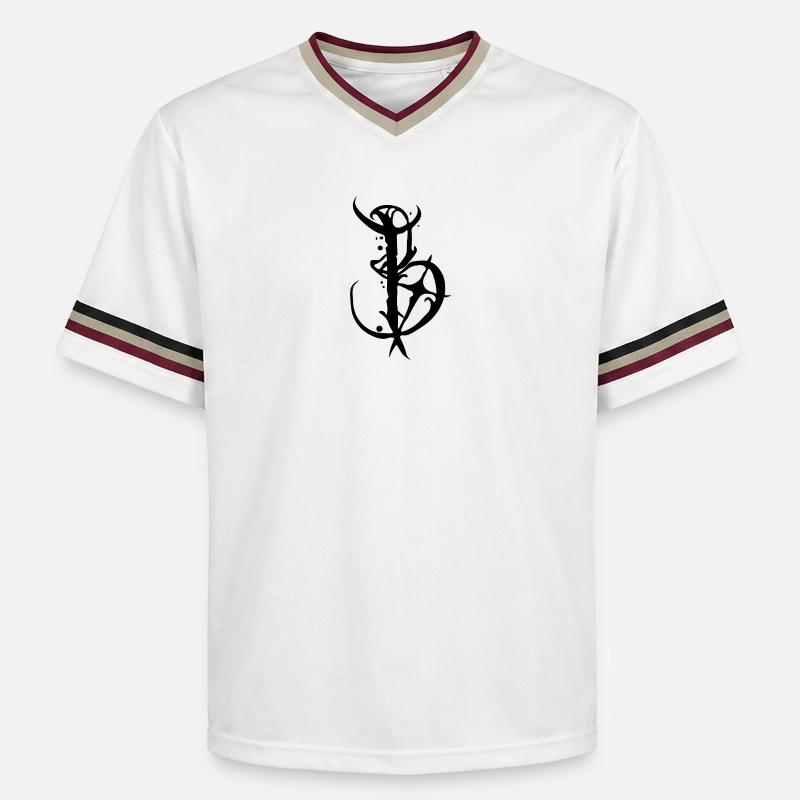 B - T-shirt de foot unisexe en mesh - blanc cassé/bordeaux
