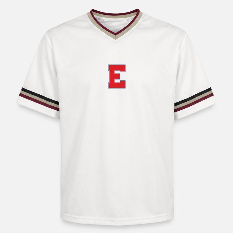 ÉCOLE SECONDAIRE DE L’EST - T-shirt de foot unisexe en mesh - blanc cassé/bordeaux