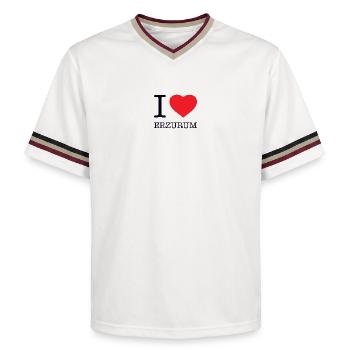 I LOE ERZURUM - T-shirt de foot unisexe en mesh - blanc cassé/bordeaux - Devant - AI Model Male 178 light (178cm) & AI Model Male 178 dark (178cm)