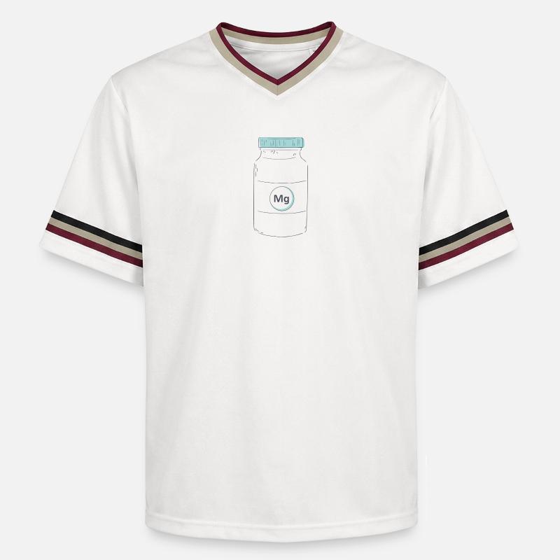 Complément alimentaire protéine de magnésium - T-shirt de foot unisexe en mesh - blanc cassé/bordeaux
