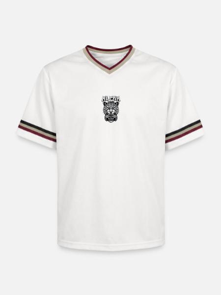 Alpha Gamer Jaguar - Unisex Football Style Mesh T-Shirt - offwhite/burgundy