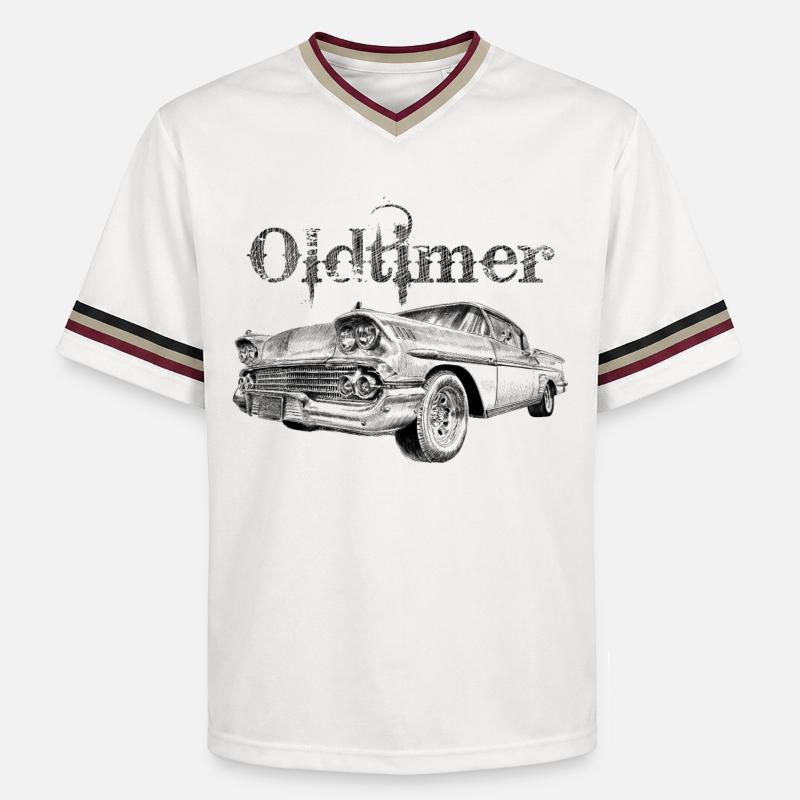 Oldtimer - T-shirt de foot unisexe en mesh - blanc cassé/bordeaux