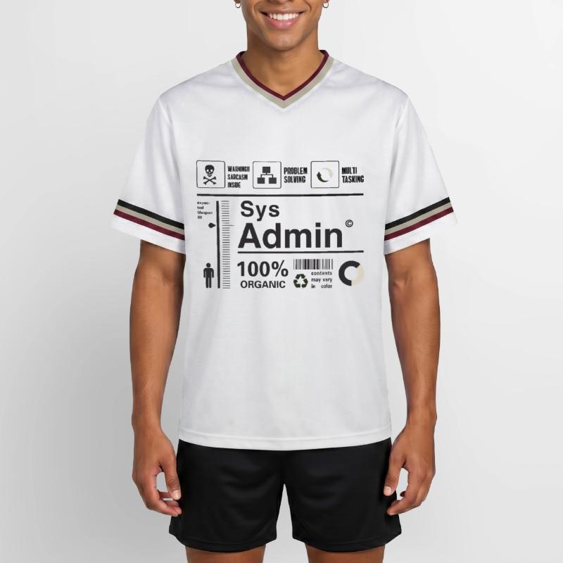 Sys Admin Problem Computer Nerd pc Platine cpu ner Unisex Football Style Mesh T-Shirt
