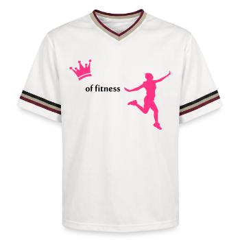 fitness - Unisex Football Style Mesh T-Shirt - offwhite/burgundy - Front - AI Model Male 178 light (178cm) & AI Model Male 178 dark (178cm)