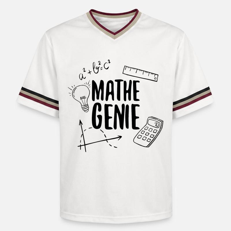 Math Genius Math Genius Math Mathematicien - T-shirt de foot unisexe en mesh - blanc cassé/bordeaux