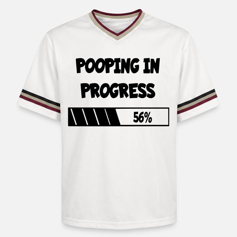 Caca en devenir, progrès * - T-shirt de foot unisexe en mesh - blanc cassé/bordeaux