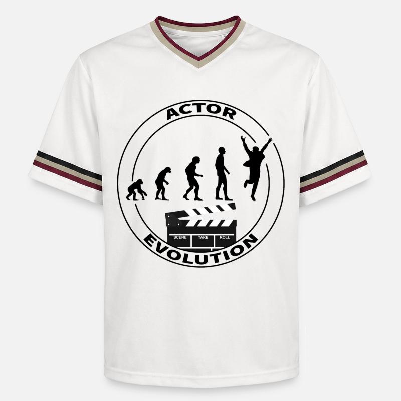 Cadeau d'interprète acteur d'évolution - T-shirt de foot unisexe en mesh - blanc cassé/bordeaux