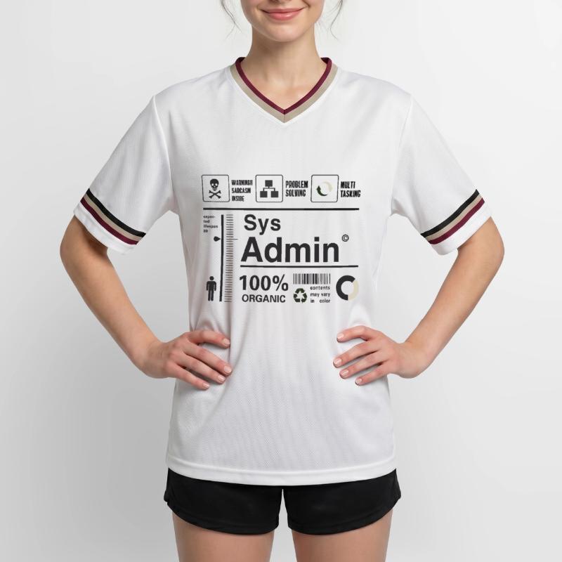 sys admin Computer Nerd pc Kit programmer Humor lo Unisex Football Style Mesh T-Shirt