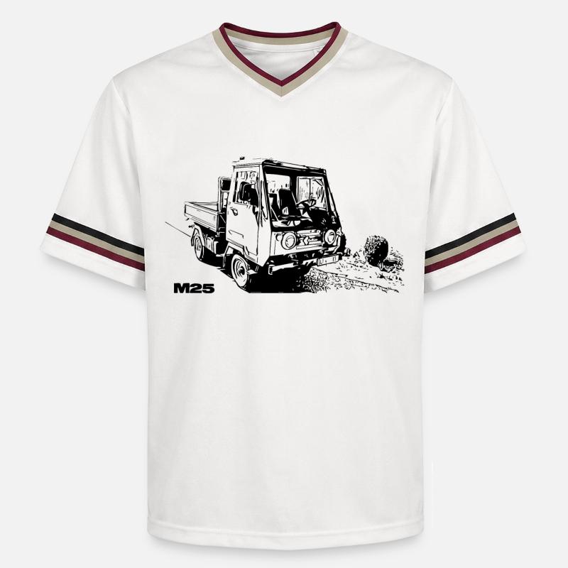 Multicar - T-shirt de foot unisexe en mesh - blanc cassé/bordeaux