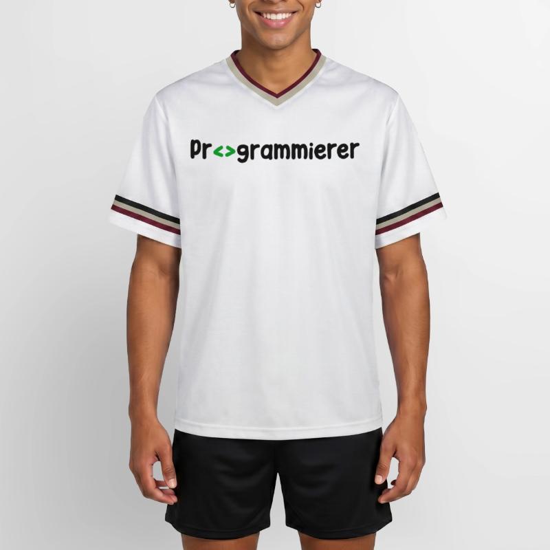 Programmierer Developer Webentwickler Skripting Unisex Football Style Mesh T-Shirt
