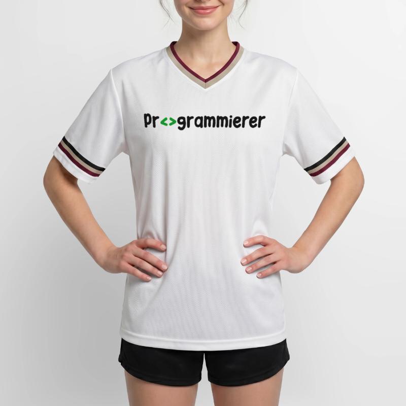 Programmierer Developer Webentwickler Skripting Unisex Football Style Mesh T-Shirt
