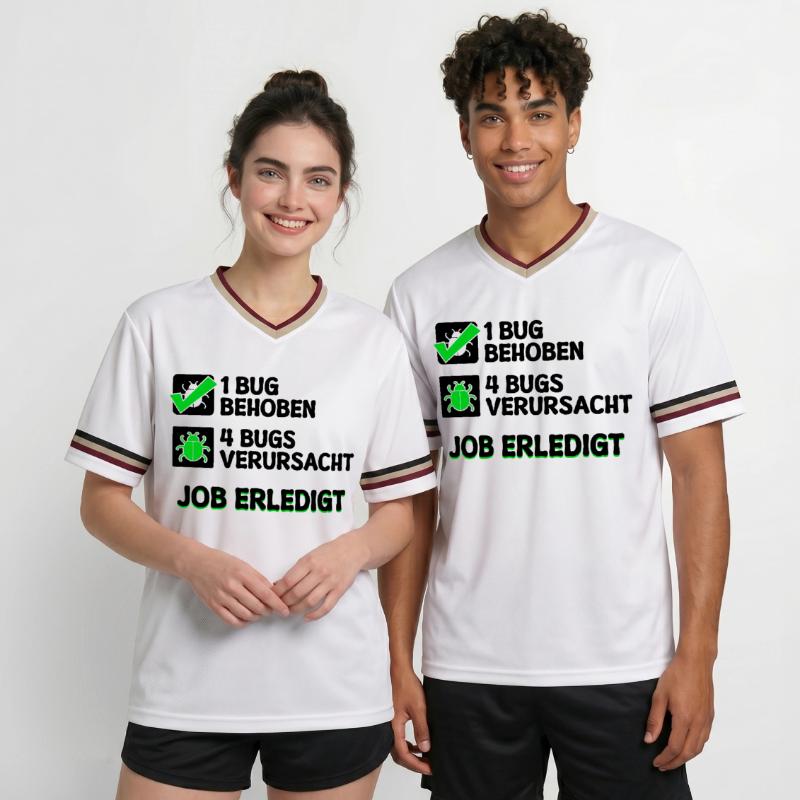 Open Source Bugfixing Bugs Developer Programmier Unisex Football Style Mesh T-Shirt