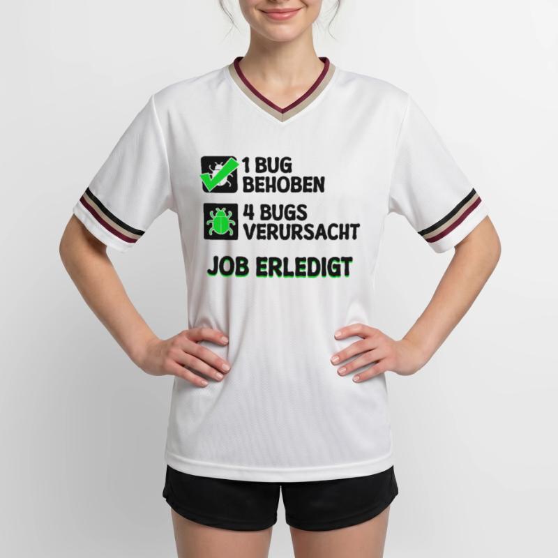 Open Source Bugfixing Bugs Developer Programmier Unisex Football Style Mesh T-Shirt