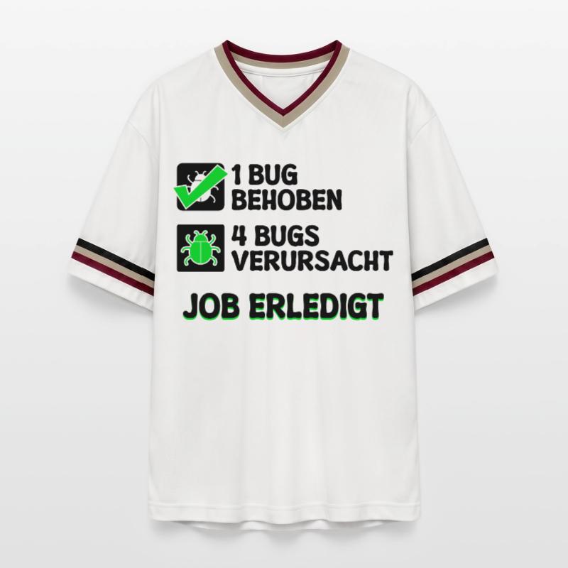 Open Source Bugfixing Bugs Developer Programmier Unisex Football Style Mesh T-Shirt