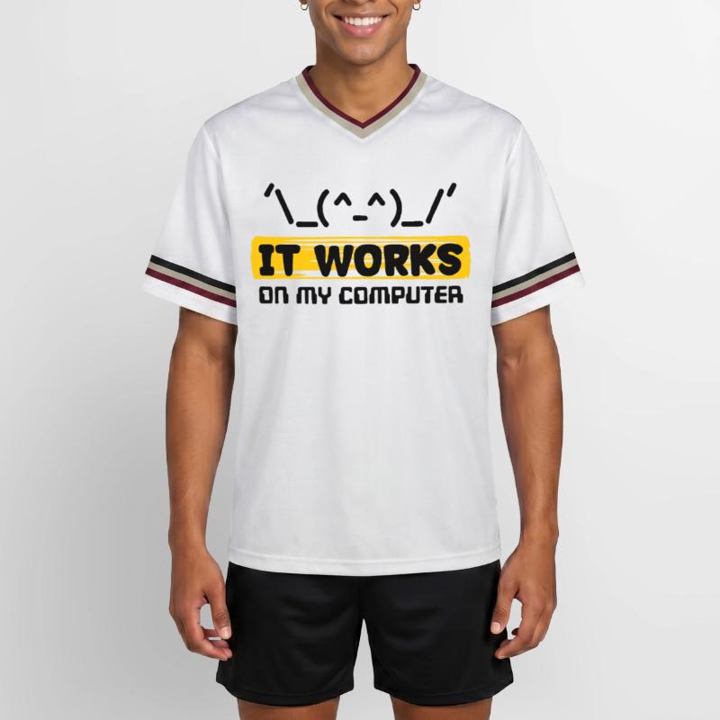 Coden Scripting Computer Geek Developer Statement Unisex Football Style Mesh T-Shirt