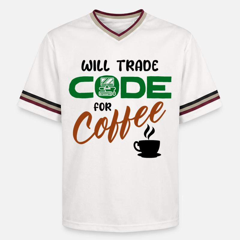 Code Statement Developer Computerfreak Informatik - Unisex Football Style Mesh T-Shirt - Offwhite/Bordeaux