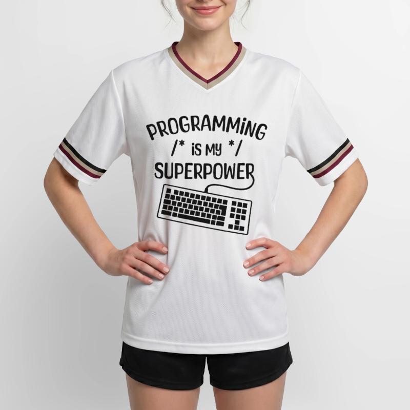 Computer Freak Statement Developer Programmer Unisex Football Style Mesh T-Shirt