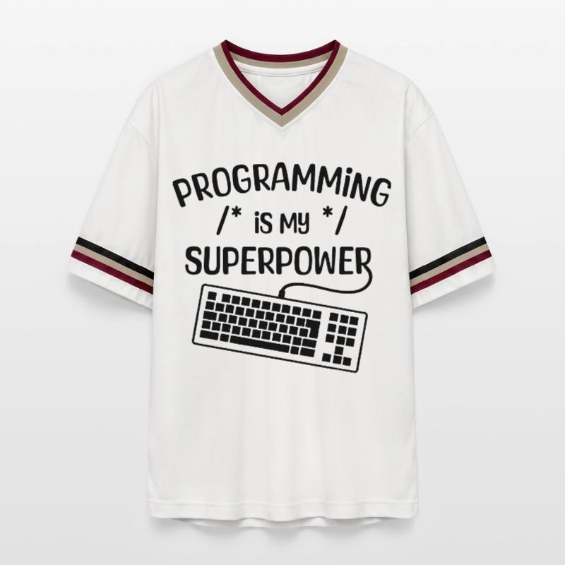 Computerfreak Statement Developer Programmierer Unisex Football Style Mesh T-Shirt