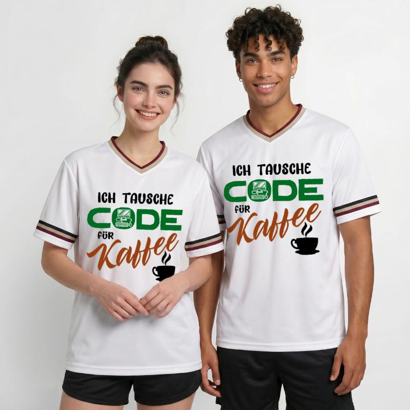 Programmer Software Developer Code Unisex Football Style Mesh T-Shirt