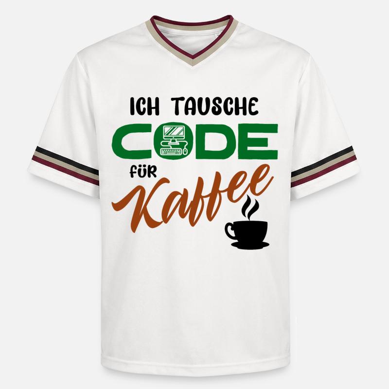 Programmierer Softwareentwickler Developer Code - Unisex Football Style Mesh T-Shirt - Offwhite/Bordeaux