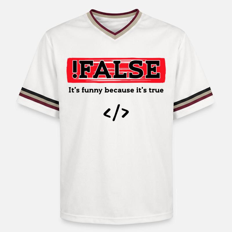 Code Debug Programmeur Développeur Dictons amusants - T-shirt de foot unisexe en mesh - blanc cassé/bordeaux