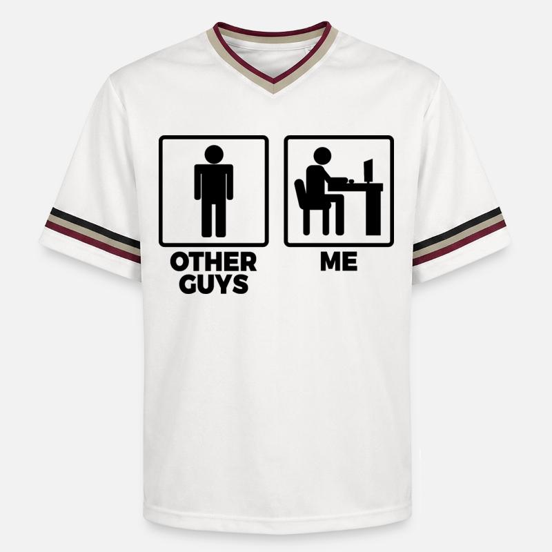 D’autres programmeurs et moi - T-shirt de foot unisexe en mesh - blanc cassé/bordeaux