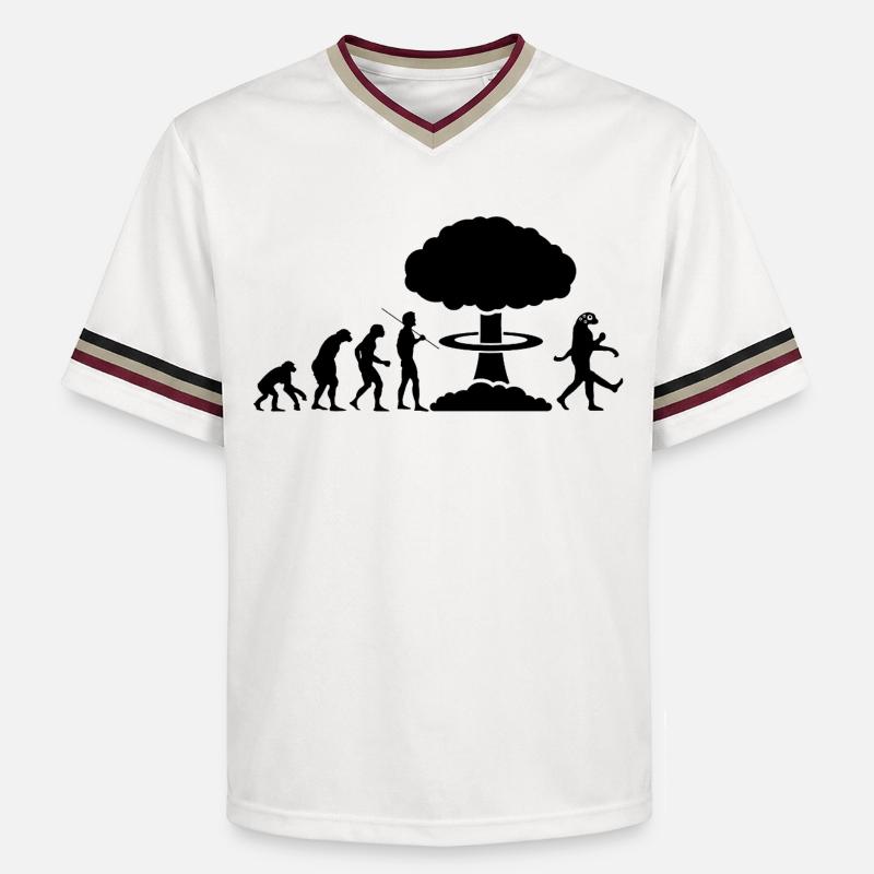 évolution nucléaire - T-shirt de foot unisexe en mesh - blanc cassé/bordeaux